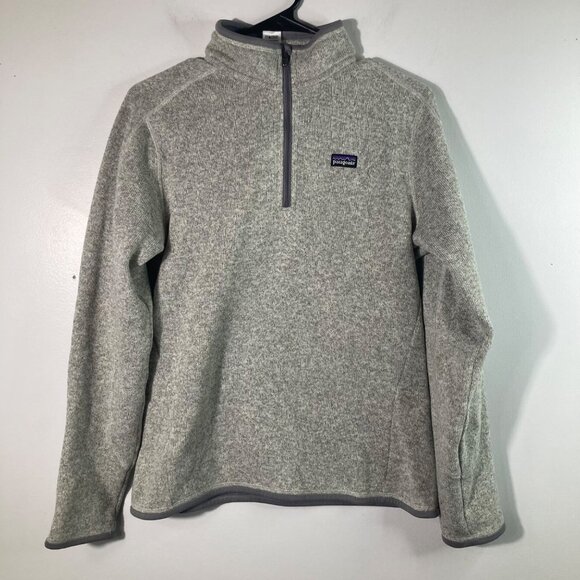 Womens Patagonia Better Sweater 1/4 Zip Fleece Pullover Jacket Gray M Polyester - Picture 1 of 8
